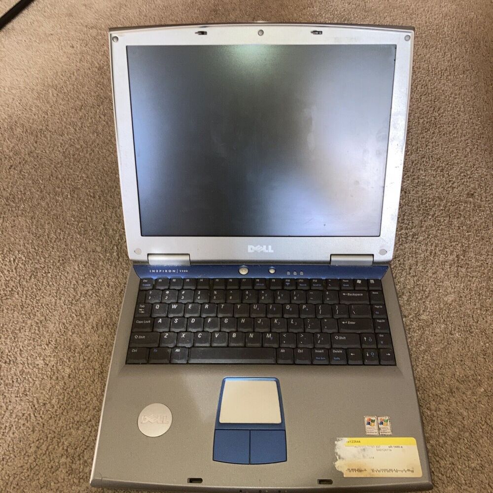 Vintage Dell Inspiron 1100 Laptop UNTESTED Parts Machine